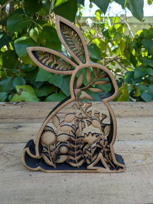 Figura de conejo floral - Los Nidos de David