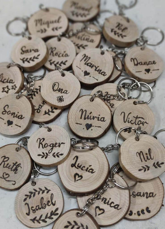 Llaveros de madera personalizados - Los Nidos de David