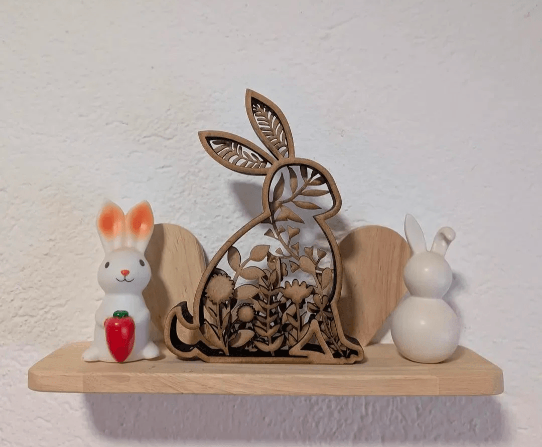 Figura de conejo floral - Los Nidos de David