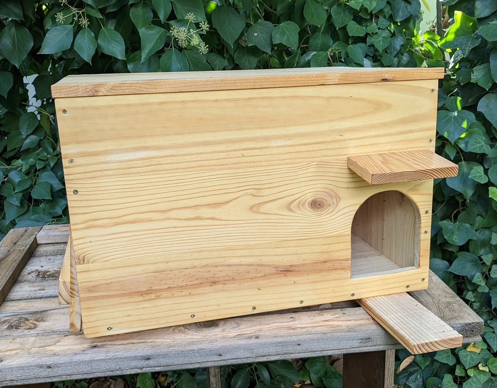 Caja nido para lechuza común