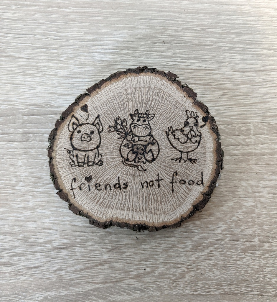 Posavasos "Friends not food"