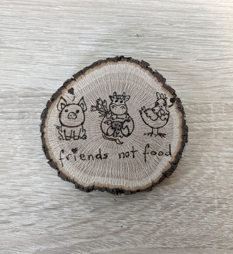 Posavasos "Friends not food"